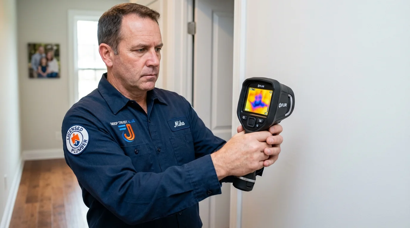 Thermal imaging leak detection by Johns Plumbing LLC in Jackson
